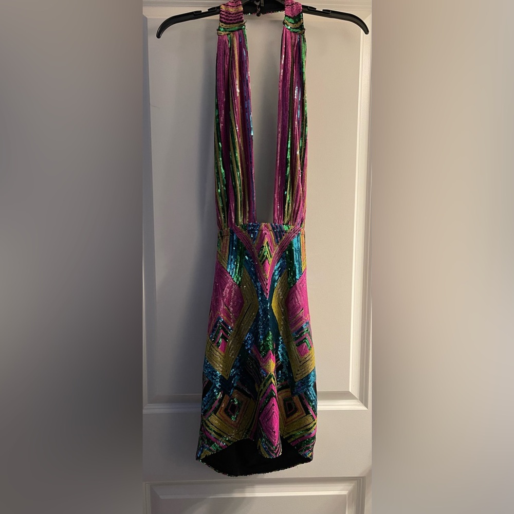 Fashion Nova Multicolor Sequin Mini Dress